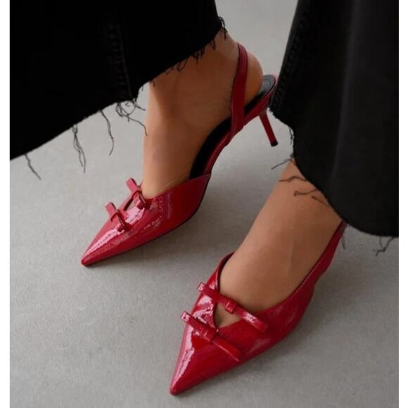 ZARA Faux Patent Leather Heels NWT - Picture 10 of 16